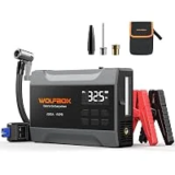 Wolfbox 2000A Portable Jump Starter with 150PSI Air Compressor – $41.75