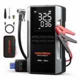 WOLFBOX 3000A 16000mAh Jump Starter with Tire Inflator for $60
