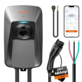 WOLFBOX 48A J1772 Level 2 EV Charger with NEMA 14-50 Plug and 25′ Cable for $256