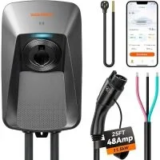 Wolfbox 48Amp J1772 Hardwired Level 2 EV Charger with NEMA 14-50 Plug and 25ft Cable for $255.59