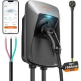 Wolfbox 50Amp Level 2 EV Charger with NEMA 14-50 Plug and 25ft Cable for $257.99