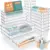 WOWBOX 25-Piece Clear Plastic Drawer Organizer Set for $13
