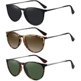 3-Pack WOWSUN Retro Polarized Round Classic Women’s Sunglasses for $9.99