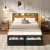 Wrought Studio 3-Piece Queen Bed Frame and Nightstands Set for $190 $190.00