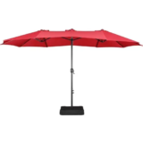 Yaheetech 15 FT Triple-Size Patio Umbrella with Base for $81.99