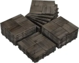 27-Pack Yaheetech Interlocking 12″ x 12″ Patio Deck Tiles for $60
