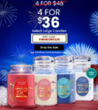 Yankee Candle Sale: 4 Large Jar Candles for $36 Today Only $36.00