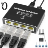 YOFEEPOP 1 in 4 Out Gigabit Ethernet Splitter Now $11
