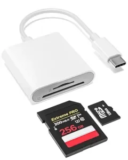 YOFEEPOP Dual Slot USB-C SD Card Reader (White) – $4.99