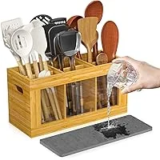 Yofidra Bamboo Utensil Holder & Silverware Organizer – $13.99 (Was $39.99)