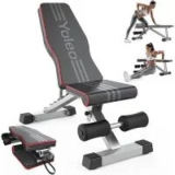 Yoleo Adjustable Weight Bench with 660 lb Capacity for $55.49