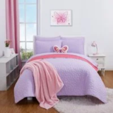 Your Zone Kids 7-Piece Purple and Pink Reversible Quilt Set – Full Size – $14.00