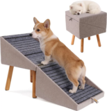 Ziluce 2-in-1 Foldable Wooden Dog Ramp & Ottoman for $49.99