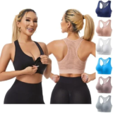 Zip Front Push Up Sports Bra – $4.49 (50% Off)