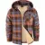 Zity Cotton Plaid Zip Up Hoodie with Pocket for $18.49