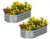 Zizin 2-Pack 4′ x 2′ x 1′ Galvanized Raised Garden Bed Planter Boxes for $27