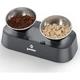 ZOMISIA Adjustable Raised Cat Food and Water Bowls for $6.49